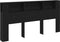 vidaXL - Hoofdbord - Kast - Zwart - Eiken - Spaanplaat - Kingsize - Opslag