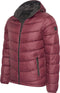 Cappuccino Italia Hooded Winter Jacket - Heren Jas - Polyester - Burgundy Rood - Maat L