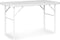 Klaptafel met banken - 120x70x74cm - 4 personen - wit