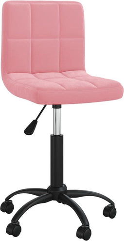 vidaXL - Eetkamerstoel - draaibaar - fluweel - roze