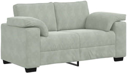 vidaXL - Loveseat - bank - 120 - cm - fluweel - lichtgrijs