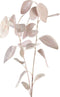 PTMD Leaves Plant Eucalyptus Kunsttak - 38 x 18 x 74cm - Velvet - Roze