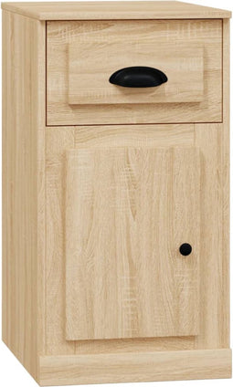 vidaXL - Bijzetkast - met - lade - 40x50x75 - cm - bewerkt - hout - sonoma - eikenkleur