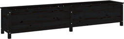 vidaXL - Plantenbak - verhoogd - 199,5x40x39 - cm - massief - grenenhout - zwart