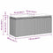 vidaXL - Tuinbank - met - kussen - 110x40x44 - cm - poly - rattan - grijs