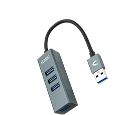 Nanocable 10.16.4402 - 4-Port USB Hub - USB 3.0 - Grijs