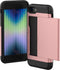 imoshion Hoesje Geschikt voor iPhone SE (2022) / SE (2020) / 8 / 7 Hoesje - Ruimte voor 2 pasjes - imoshion Backcover met pasjeshouder - Rosé Goud