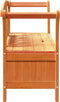 vidaXL - Tuinopbergbank - in - Acacia - 119x76x44 - cm - Massief - Hout
