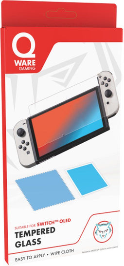Qware - Tempered Glass - Screenprotector voor Nintendo Switch OLED - Gehard Glas