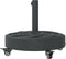 vidaXL - Parasolvoet - met - wielen - voor - stok - van - Ø38 - / - 48 - mm - 27 - kg - rond