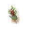 Kaars LED DKD Home Decor Wit 7 x 7 x 12 cm (AA)