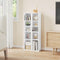 Woltu Kubusplank met 10 Vakken - Smalle Hoge Boekenkast - Wit - 19,5 x 17 x 92,5 cm