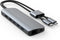 Hyper HD392 - USB-C dockingstation - Geïntegreerde kaartlezer - Grijs