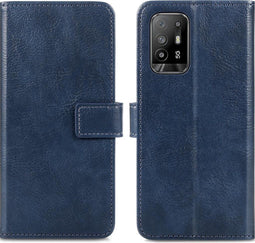 iMoshion Hoesje Geschikt voor Oppo A94 (5G) Hoesje Met Pasjeshouder - iMoshion Luxe Bookcase - Donkerblauw