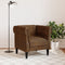 vidaXL Fauteuil Chesterfield-stijl stof bruin