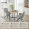 tectake® Ronde Eettafel Ennis - Industrieel Design - MDF Houtlook - Zwart Metaal Frame - Lichtbruin - Ø 80 cm (Ø x H)