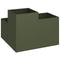 vidaXL - Tuinplantbak - 100x100x60 - cm - Olijfgroen - Staal