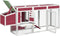 vidaXL - Kippenhok - 204x50x84 - cm - massief - grenenhout - rood