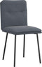 vidaXL - Eetkamerstoelen - 2 - st - fluweel - donkergrijs