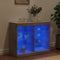 vidaXL - Dressoir - met - LED-verlichting - 81x37x67 - cm - betongrijs