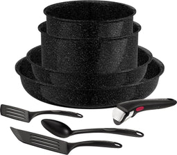 Tefal Ingenio Intens'Ceram - Pannenset - 8-delig - PFAS-vrij - Keramisch - Inductie - Stapelbaar (8-delig)