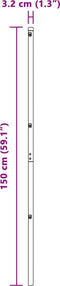 vidaXL - Hekpalen - 13 - stuks - Ø32 - mm - 150 - cm - Gegalvaniseerd - Staal