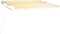 vidaXL - Luifel - automatisch - met - LED - en - windsensor - 450x300 - cm - geel - en - wit