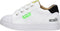 Shoesme sneakers - Witte sneaker met lichtgroen label en zwart detail - Kleur White Black