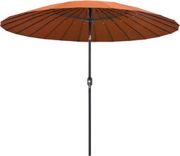 vidaXL - Parasol - met - aluminium - paal - 270 - cm - terracottakleurig