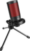 Savio wired gaming microphone with backlight tripod USB SONAR PRO Zwart, Rood Microfoon voor spelcomputers