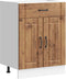 vidaXL - Keuken - onderkast - Lucca - bewerkt - hout - oud - houtkleurig