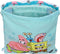 Gymtas, Rugtas met Koordjes - Spongebob 'Stay Positive' - Lichtblauw (26x34x3 cm)