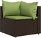 vidaXL - 3-delige - Loungeset - met - kussens - poly - rattan - bruin
