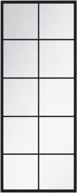 vidaXL - Wandspiegel - 100x40 - cm - metaal - zwart