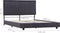 vidaXL - Bedframe - stof - donkergrijs - 140x200 - cm
