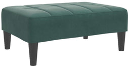 vidaXL - Voetenbank - 77x55x31 - cm - fluweel - donkergroen