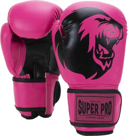 Super Pro Combat Gear Talent - Kickbokshandschoenen - 8 oz - Roze/Zwart