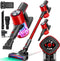 Royalty Line® CVC9316 Steelstofzuiger Draadloos 3 in 1 - Stofzuiger Draadloos Zonder Zak - LED Verlichting - 0.8L Stofbak - Lichtgewicht - Vacuum Cleaner - Rood