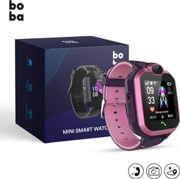 Boba Kinder Smartwatch - Kinder GPS Horloge - GPS-positionering met SOS-knop en berichtenfunctie - Roze