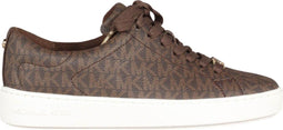 Michael Kors Keaton Lace Up - Dames Sneakers - Canvas met logoprint - Bruin (maat 36)