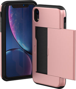 imoshion Hoesje Geschikt voor iPhone Xr Hoesje - Ruimte voor 2 pasjes - imoshion Backcover met pasjeshouder - Rosé Goud
