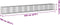 vidaXL - Schanskorf - 950x100x100 - cm - gegalvaniseerd - ijzer - zilverkleurig