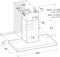 Bauknecht RBHBS 83 LL IX - Wandafzuigkap 90cm - 735 m³/h - Roestvrij staal en glas