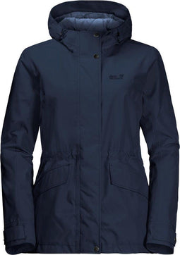 Jack Wolfskin Lake Louise - Outdoorjas Dames - Waterdicht en ademend - Midnight Blue - Maat XS