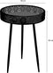 Mica Decorations Lagune - Bijzettafel - H58 x Ø40 cm - Metaal - Zwart