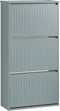 SoBuy FSR165-H-HG - Schoenenkast - 3 Flappen en Schoenenrek - Grijs