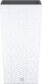 vidaXL - Plantenbak - met - uitneembare - bak - rattan-look - 11/26,5 - L - PP - wit