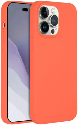 Accezz Liquid Silicone Backcover - MagSafe - Schokabsorberend - Oranje (iPhone 14 Pro Max)