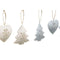 Ophangdecoratie DKD Home Decor Wit Grijs Metaal 7 x 2 x 7 cm (6 Onderdelen) (2 Stuks)