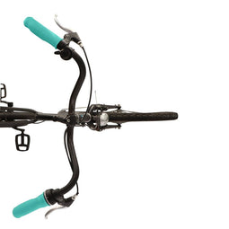 MyVeloGrips Ergonomische handvatovertrek voor fietsgrepen van silicone tegen slapende handen tijdens het fietsen, handvatovertrek voor alle fietsengrepen, handvathoes 2st. Turquoise 21x6,5x9cm